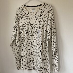 New croft&barrow long sleeve 100% cotton top